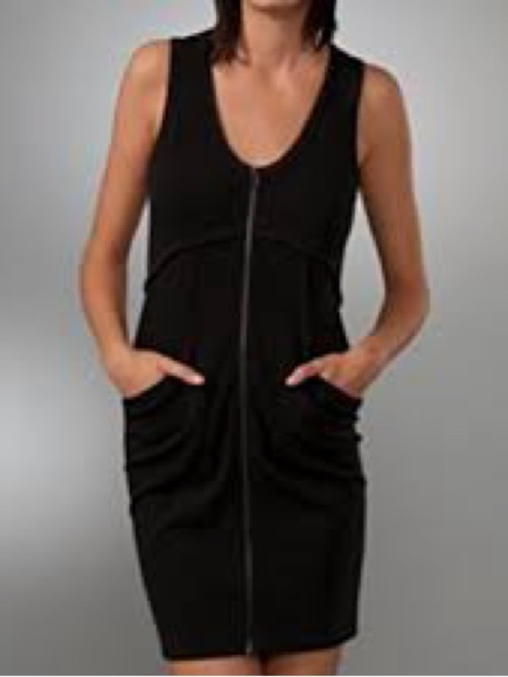 Alexander Wang Zip-Front Black Dress - Picture 4 of 6